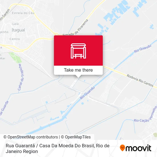 Rua Guarantã / Casa Da Moeda Do Brasil map