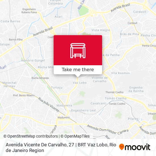 Mapa Avenida Vicente De Carvalho, 27 | BRT Vaz Lobo