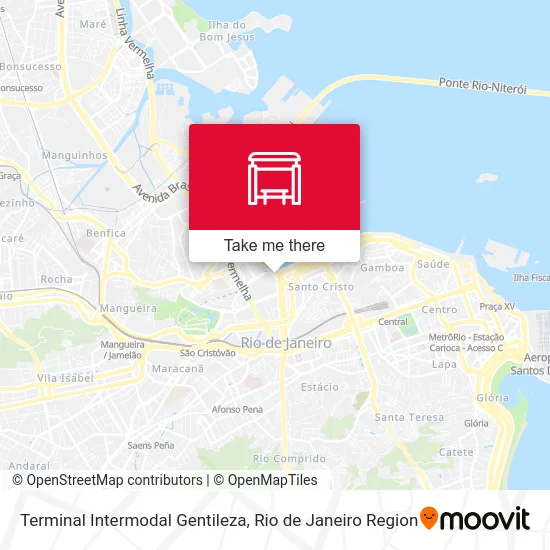 Terminal Intermodal Gentileza map