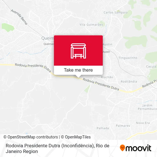 Rodovia Presidente Dutra (Inconfidência) map