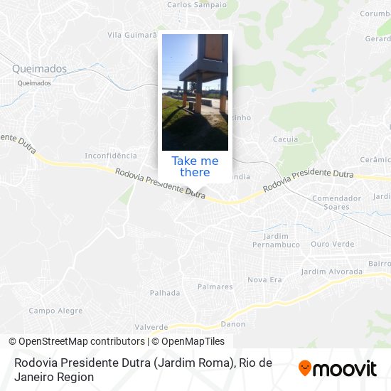 Mapa Rodovia Presidente Dutra (Jardim Roma)