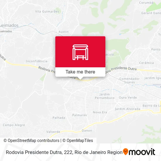Rodovia Presidente Dutra, 222 map