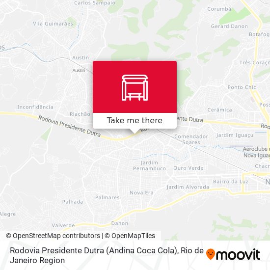 Rodovia Presidente Dutra (Andina Coca Cola) map