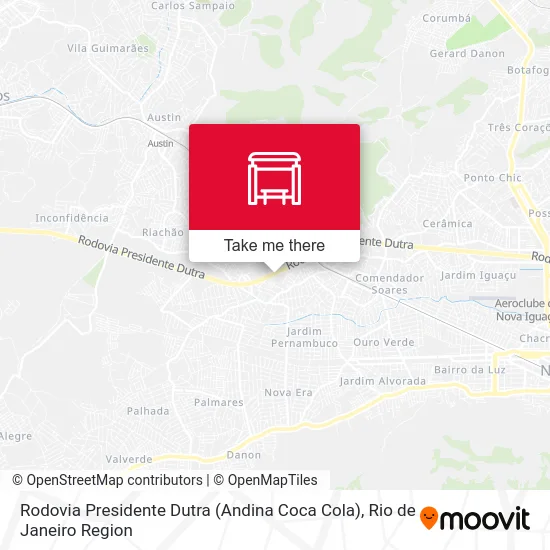 Rodovia Presidente Dutra (Andina Coca Cola) map