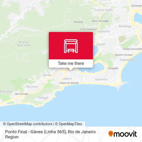 Ponto Final - Gávea (Linha 565) map