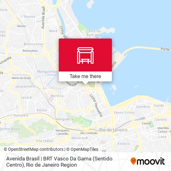 Avenida Brasil | BRT Vasco Da Gama (Sentido Centro) map