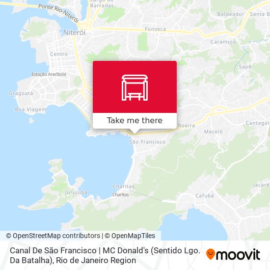 Mapa Canal De São Francisco | MC Donald's (Sentido Lgo. Da Batalha)