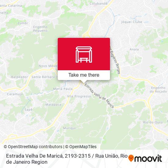 Estrada Velha De Maricá, 2193-2315 / Rua União map