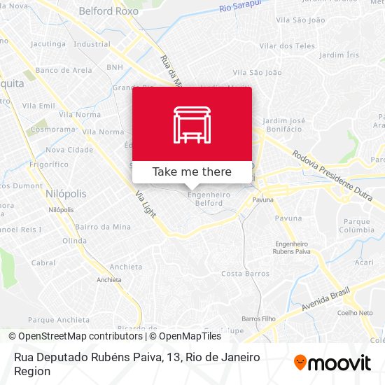 Mapa Rua Deputado Rubéns Paiva, 13