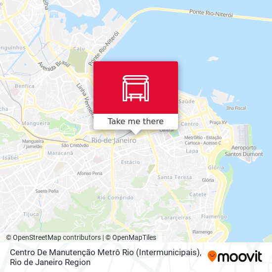 Mapa Centro De Manutenção Metrô Rio (Intermunicipais)