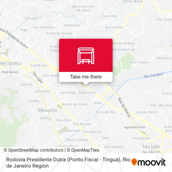 Rodovia Presidente Dutra (Ponto Fiscal - Tinguá) map