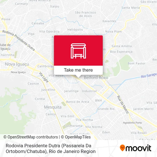 Rodovia Presidente Dutra (Passarela Da Ortobom / Chatuba) map