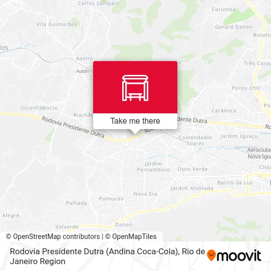 Rodovia Presidente Dutra (Andina Coca-Cola) map