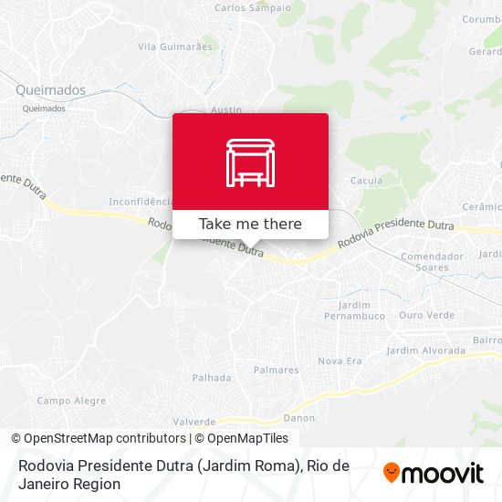 Rodovia Presidente Dutra (Jardim Roma) map