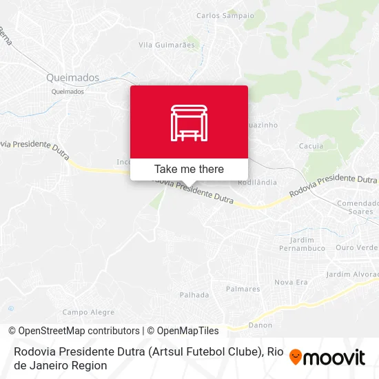 Rodovia Presidente Dutra (Artsul Futebol Clube) map