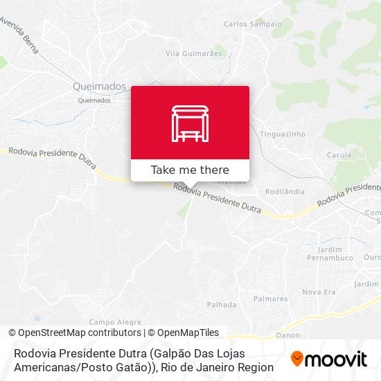 Rodovia Presidente Dutra (Galpão Das Lojas Americanas / Posto Gatão)) map