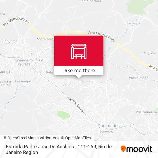 Estrada Padre José De Anchieta, 111-169 map