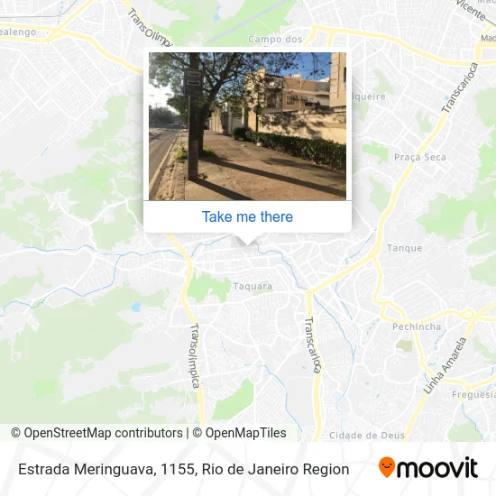 Estrada Meringuava, 1155 map