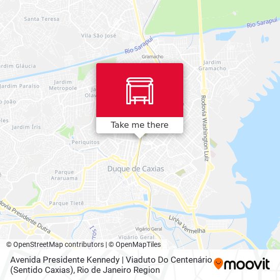 Mapa Avenida Presidente Kennedy | Viaduto Do Centenário (Sentido Caxias)