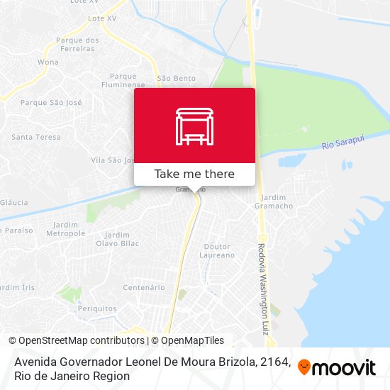 Mapa Avenida Governador Leonel De Moura Brizola, 2164