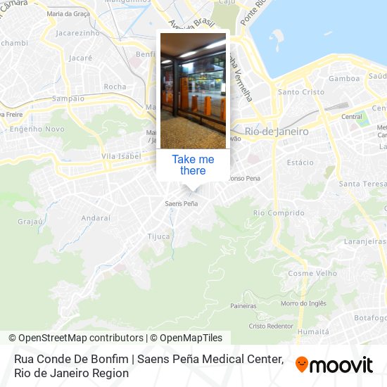 Mapa Rua Conde De Bonfim | Saens Peña Medical Center