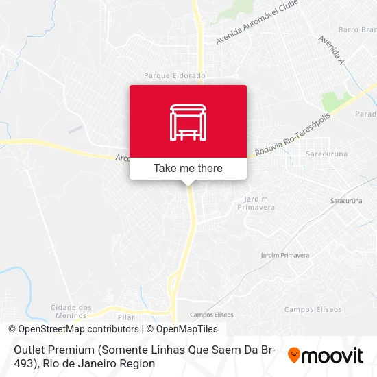 Outlet Premium (Somente Linhas Que Saem Da Br-493) map