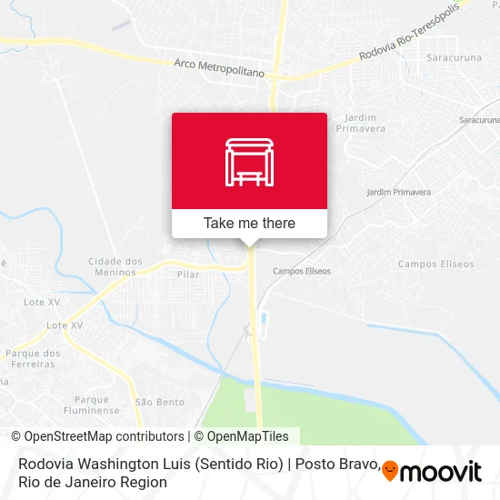 Rodovia Washington Luis (Sentido Rio) | Posto Bravo map