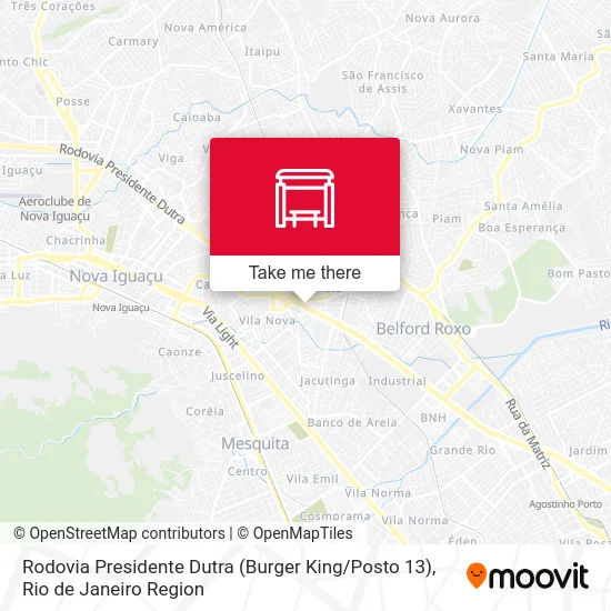 Rodovia Presidente Dutra (Burger King / Posto 13) map