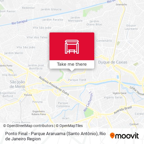 Ponto Final - Parque Araruama (Santo Antônio) map