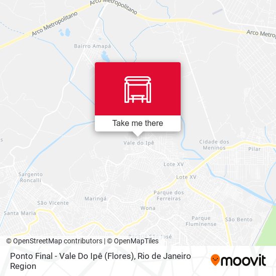 Ponto Final - Vale Do Ipê (Flores) map