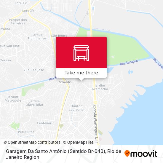 Mapa Garagem Da Santo Antônio (Sentido Br-040)