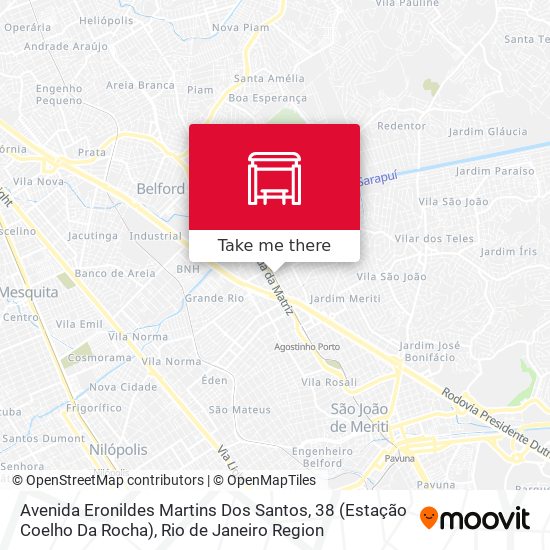 Mapa Avenida Eronildes Martins Dos Santos, 38 (Estação Coelho Da Rocha)