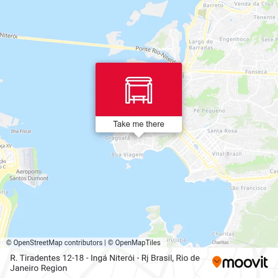 R. Tiradentes 12-18 - Ingá Niterói - Rj Brasil map