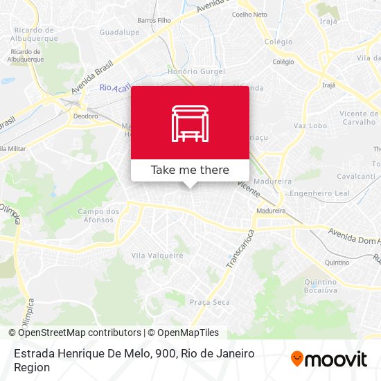 Estrada Henrique De Melo, 900 map