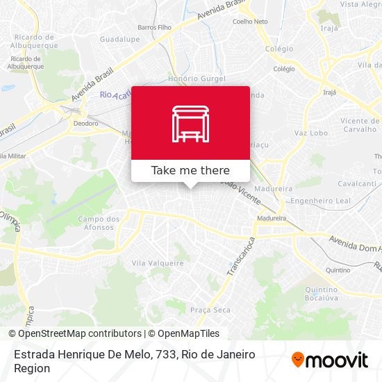 Estrada Henrique De Melo, 733 map