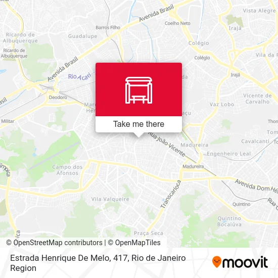 Estrada Henrique De Melo, 417 map