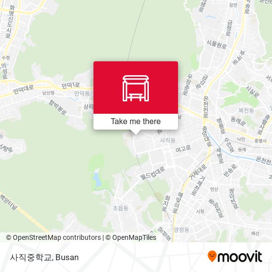 사직중학교 map