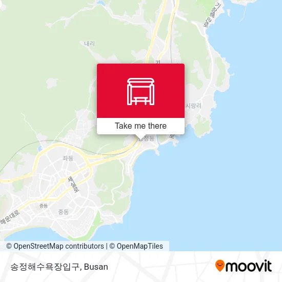 송정해수욕장입구 map