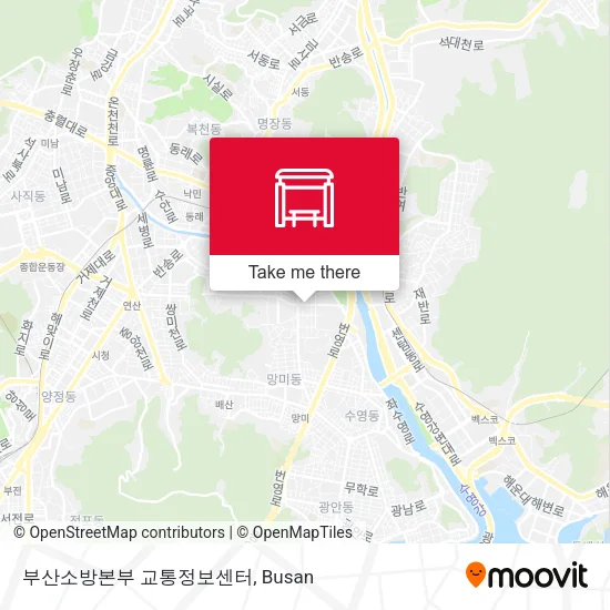 부산소방본부 교통정보센터 map