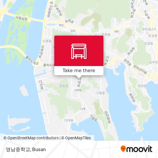 영남중학교 map