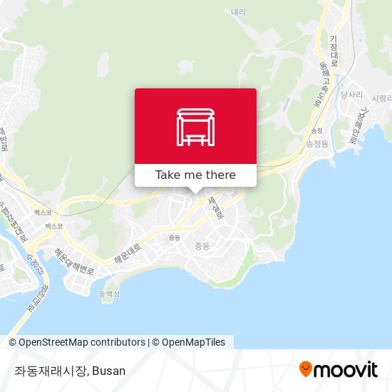 좌동재래시장 map