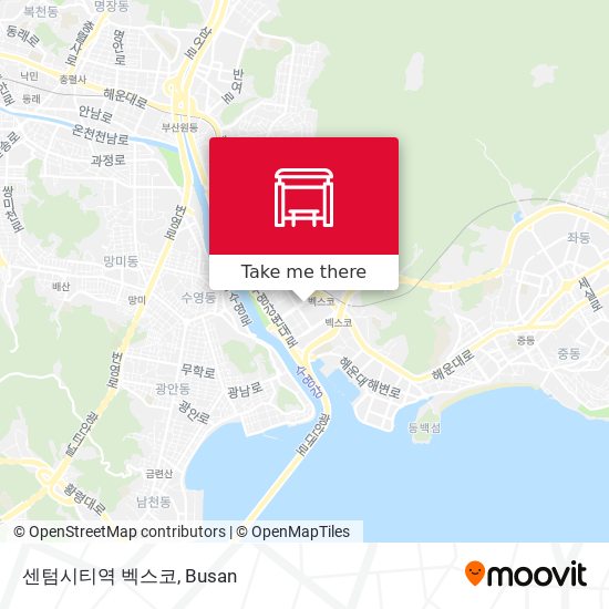 센텀시티역 벡스코 map