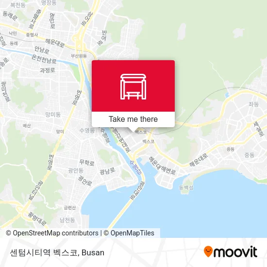 센텀시티역 벡스코 map