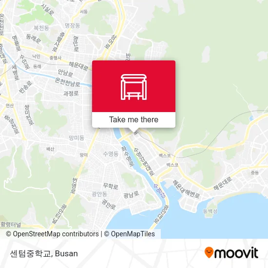 센텀중학교 map