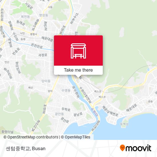 센텀중학교 map