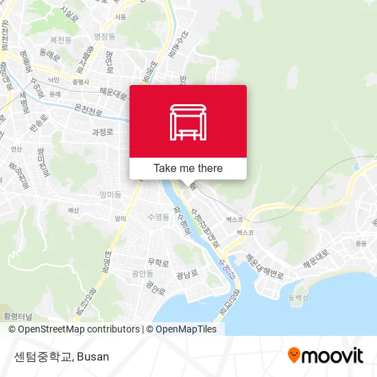 센텀중학교 map