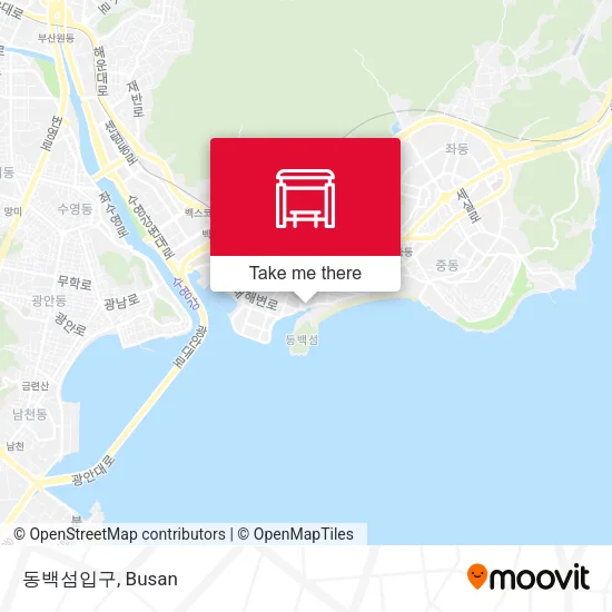 동백섬입구 map