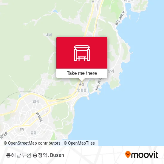 동해남부선 송정역 map
