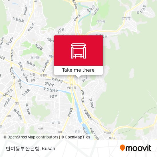 반여동부산은행 map