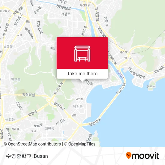수영중학교 map